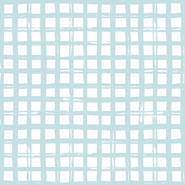 Watercolor Check in Blue Sky