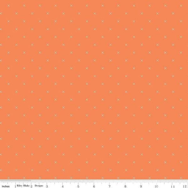 Bee Cross Stitch in Pumpkin