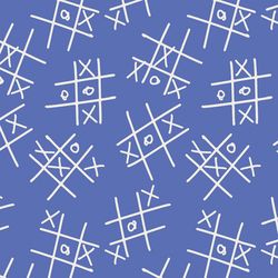 Naughts and Crosses in Royal Blue