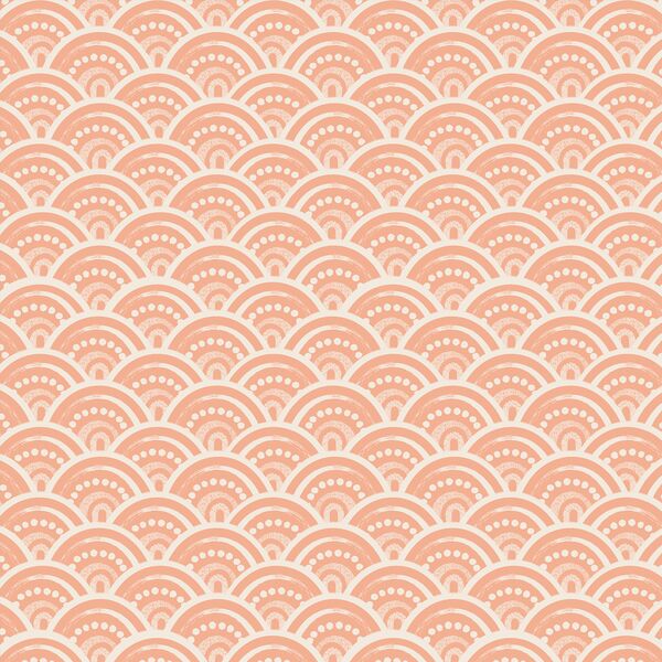 Scalloped Rainbows in Coral Pink