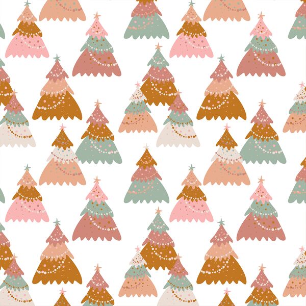 Christmas Trees in White