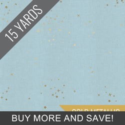 Freckles in Baby Blues Unbleached Metallic - 15 Yard Bolt