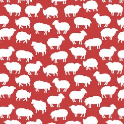 Sheep Silhouette in Geranium
