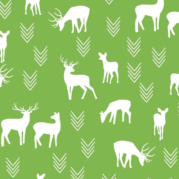 Deer Silhouette in Greenery