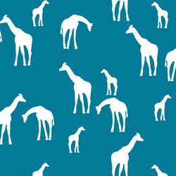 Giraffe Silhouette in Peacock