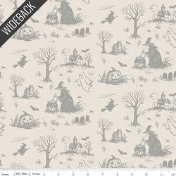 Halloween Toile Wideback in Ivory