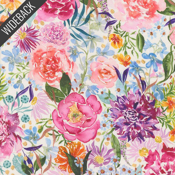 Floral Wideback in Cloud