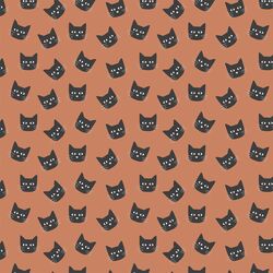 Black Cats in Rust Orange