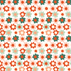 Large Retro Christmas Daisy in Holiday