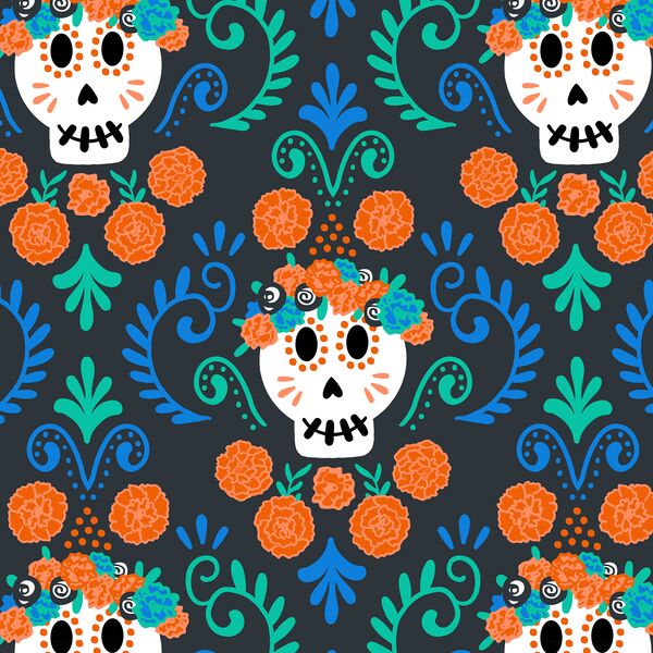 Large Fiesta Skeleton in Azul