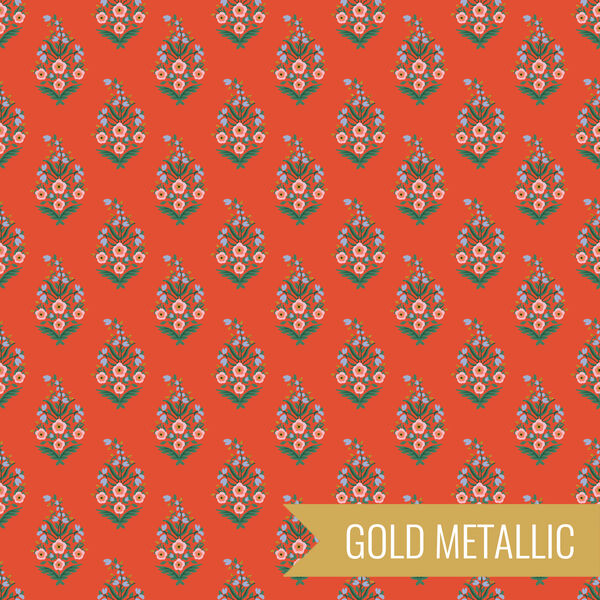 Paisley in Red Metallic