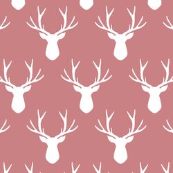 Stag Silhouette in Berry