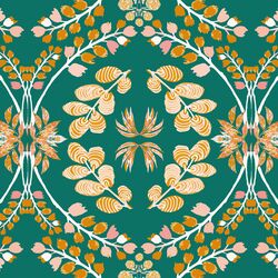 Royal Damask in Deep Emerald