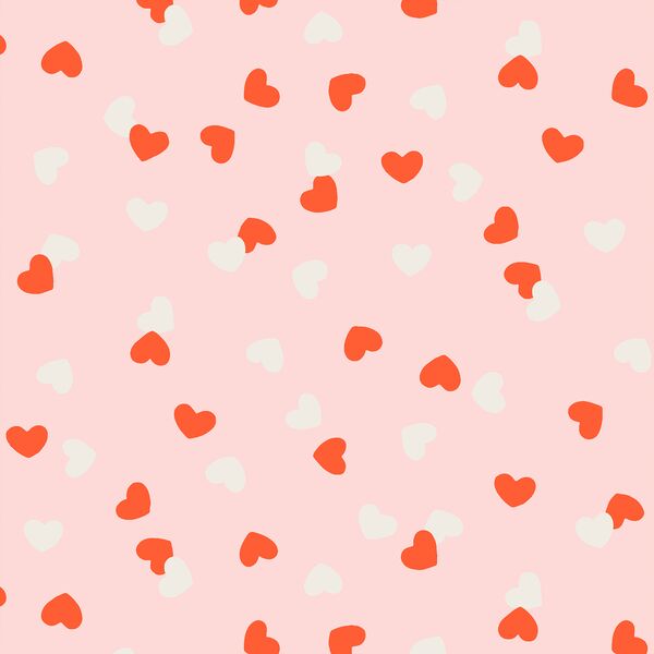 Confetti Hearts in Coconut Ice Pink