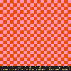 Block Print in Warm Red