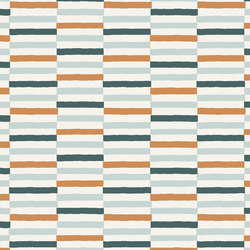 Wide Checker Stripe in Ocean