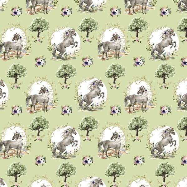 Small Royal Horses in Meadow