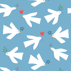 Large Summer Birds in Blue Sky