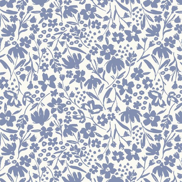 Spring Silhouette in Twilight Blue on Cream