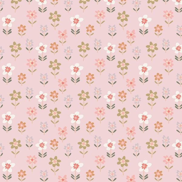 Little Folk Blooms in Light Floss Pink