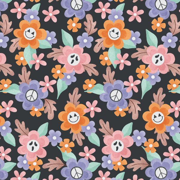 Spooky Floral in Onyx