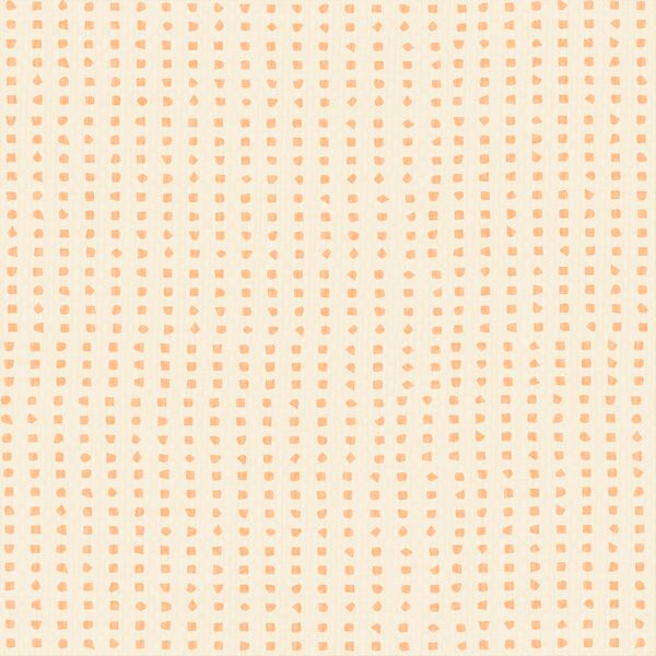 Tiled Geometric in Coral on Cream