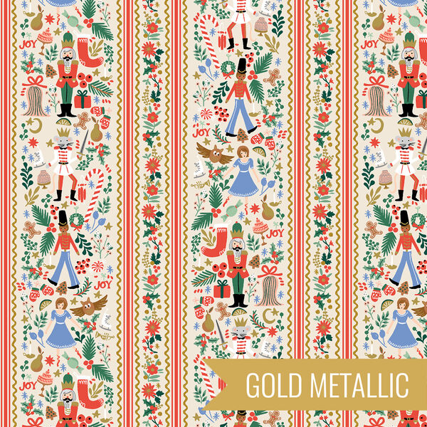 Nutcracker March in Cream Metallic