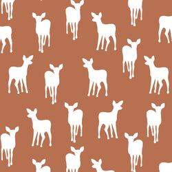 Fawn Silhouette in Terracotta