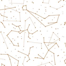 Star Charts in Ginger on White
