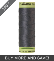 Mousy Gray (9240-0878) - Silk Finish Cotton 60wt - 220 Yards (3 Pack)