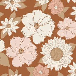 Large Flower Child in Boho Brown