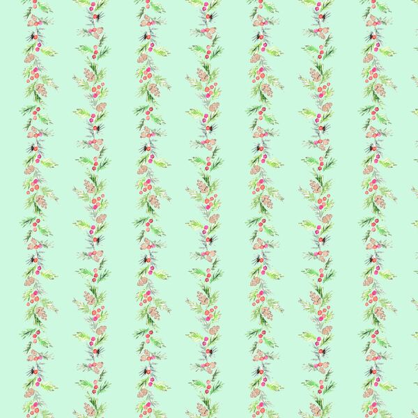 Tiny Pine Garland in Bright Mint