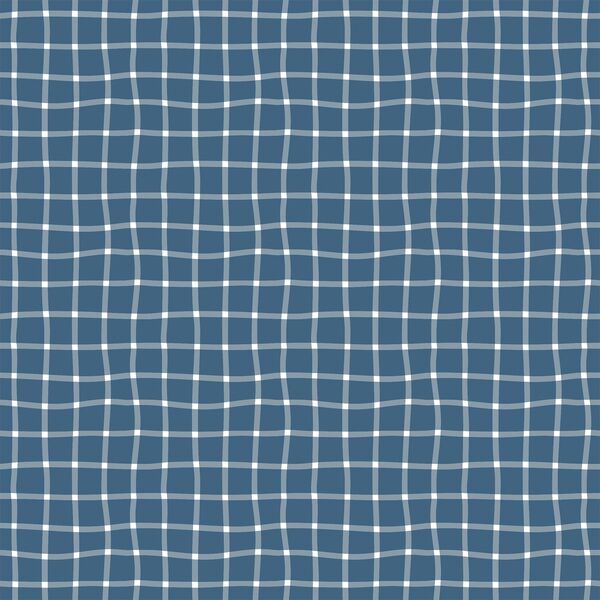Wavy Gingham in Navy