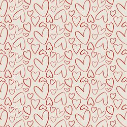 Will You Be Mine in Red on Ivory