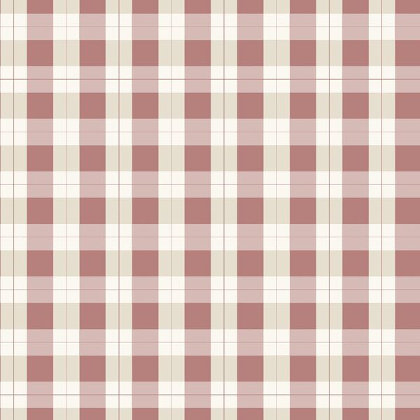 Country Gingham in Dusty Rose Pink