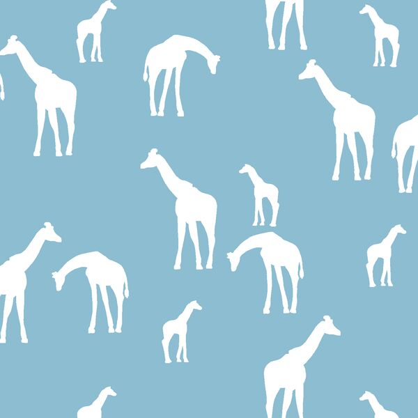 Giraffe Silhouette in Breeze