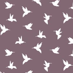 Hummingbird Silhouette in Mulberry