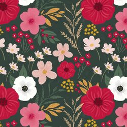 Christmas Flowers in Country Green