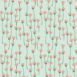 Lily Flowers in Mint Green