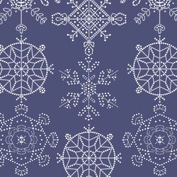 Snowflakes in Indigo