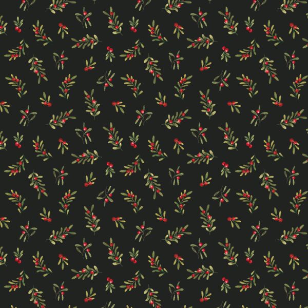 Winter Sprigs in Midnight