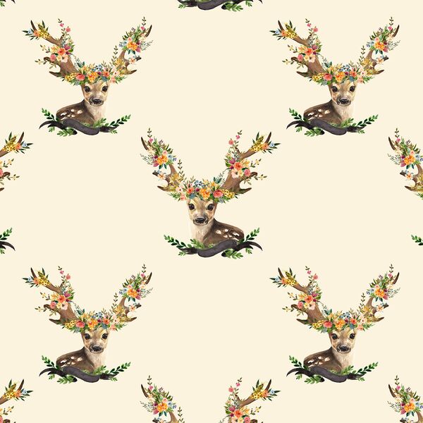 Large Meadow Deer in Ivory