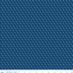 Tonal Floral in Oxford Blue