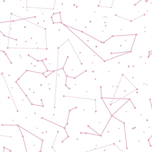 Star Charts in Begonia on White