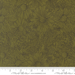 Pen Ink Flowers in Grass