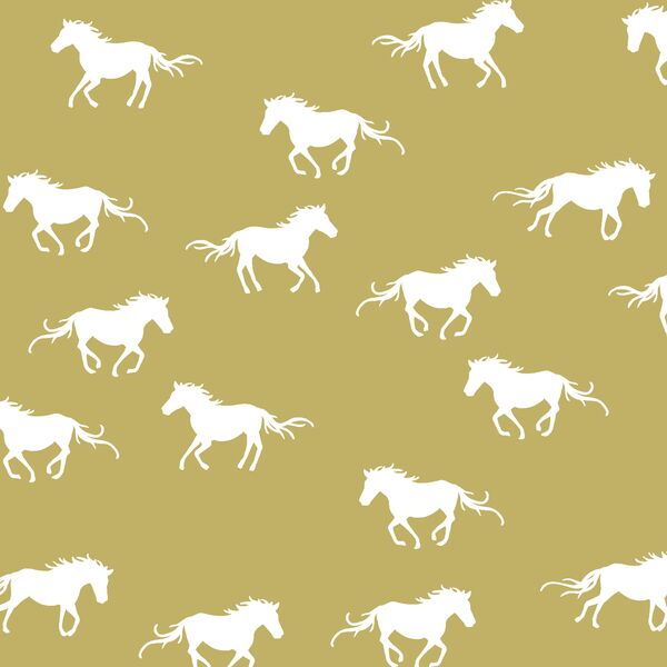 Horse Silhouette in Brass