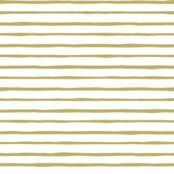 Artisan Stripe in Brass on White
