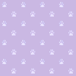 Watercolor Paw Prints in Lavender Fields
