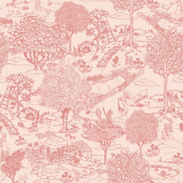 Playground Toile in Petal Pink