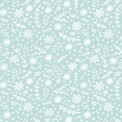 Sweet Florals in Glacier Blue